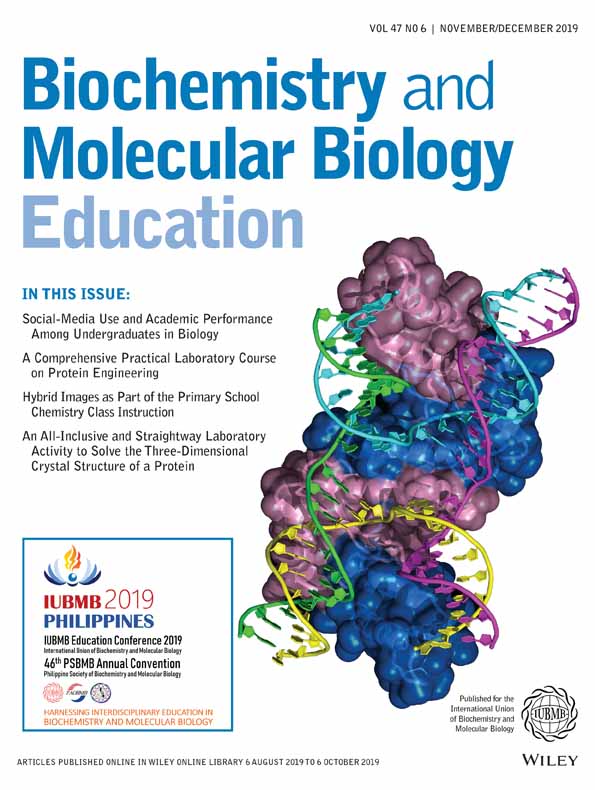 Capa do journal Biochemistry and Molecular Biology Education
