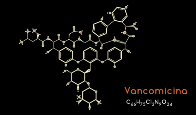 Estrutura e fórmula química da Vancomicina