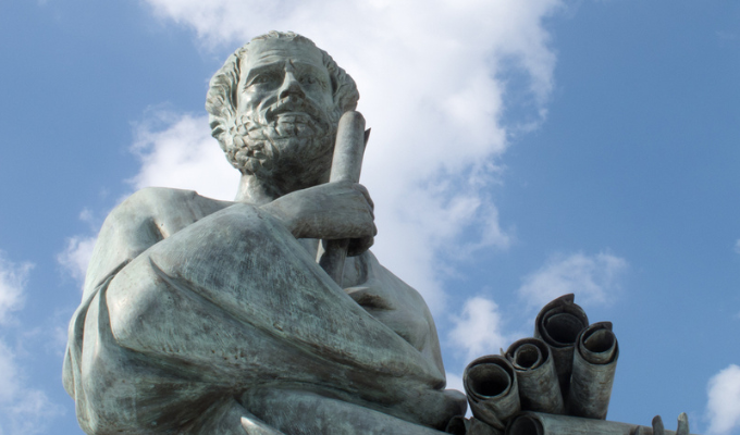 Estátua do filósofo grego Aristóteles