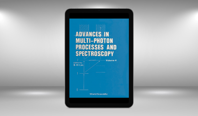 Prêmio Nobel de Química 2023: tablet contendo a capa do livro Advances in Multi-Photon Processes and Spectroscopy