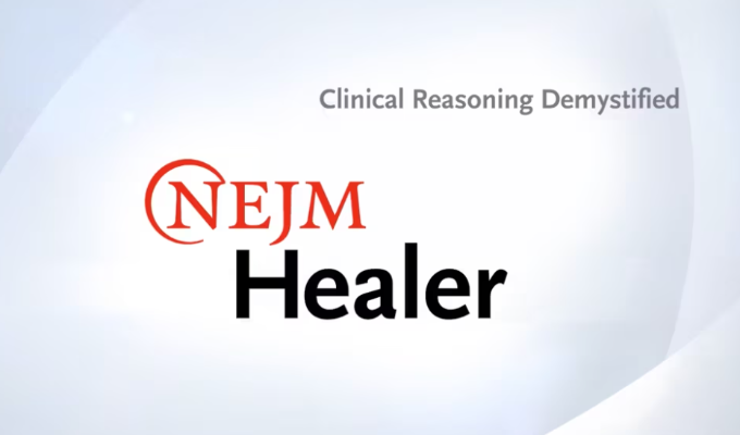 Raciocíno clínico: logo do NEJM Healer